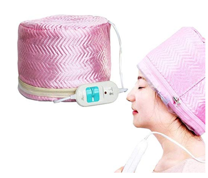 Electronic Suffocated Oil Cap Hair Steamer - Pink - Zoom Image 2