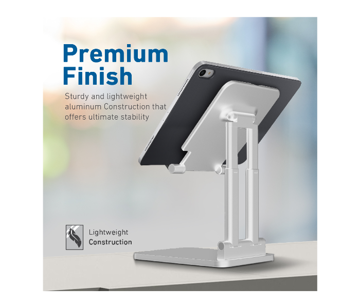 Promate PADVIEW Premium Aluminum Multi-Angle Tablet Stand - White - Zoom Image 3