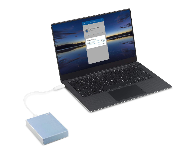 Seagate STKB1000402 One Touch Portable External Hard Drive 1TB - Blue - Zoom Image 6