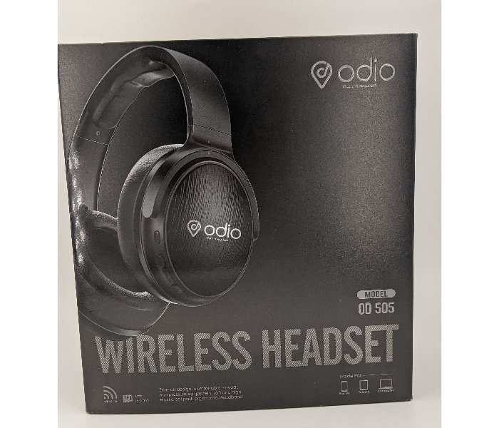 Odio OD505 Wireless Bluetooth Headphone - Black - Zoom Image 1