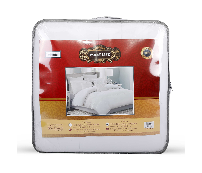 Parry Life PLCF7602 1 Piece Soft Micro Polyester Fabric Single Comforter- White - Zoom Image 2