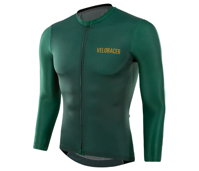 Veloracer Velo Pro Long Sleeve Jersey XS- Green - Zoom Image 2