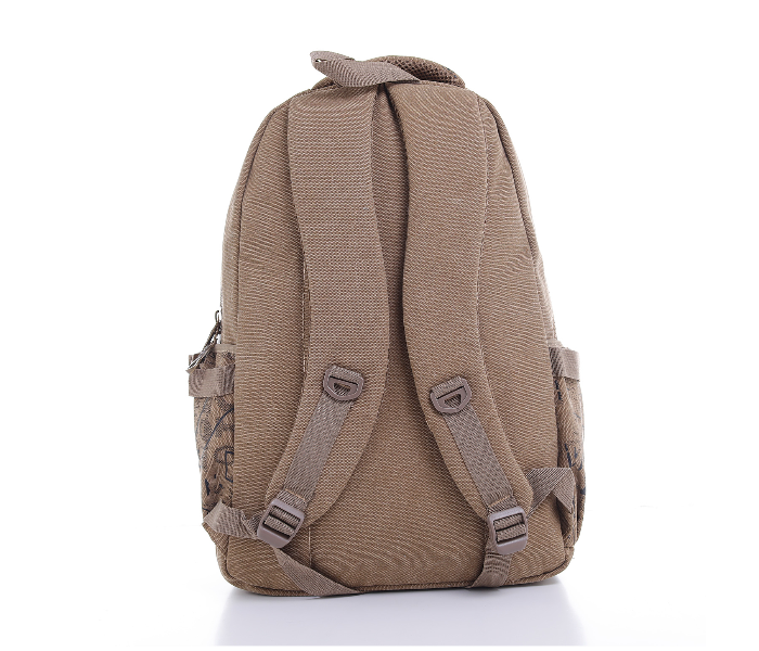 Para John PJBP6537A20-K 20 inch Canvas Leather Backpack - Khaki - Zoom Image 4