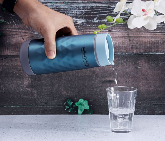 Royalford RF9672 400ML Stainless Steel Vacuum Bottle- Blue - Zoom Image 2