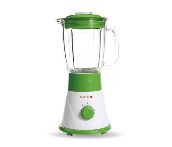 Dots BLD-X104 1.75 Liter 500W Blender With Glass Jar - White and Green - Zoom Image