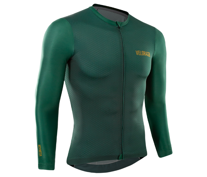 Veloracer Velo Pro Long Sleeve Jersey XL- Green - Zoom Image 3