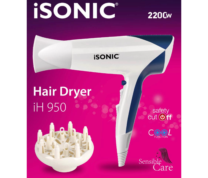 ISonic iH 950 Hair Dryer - White - Zoom Image