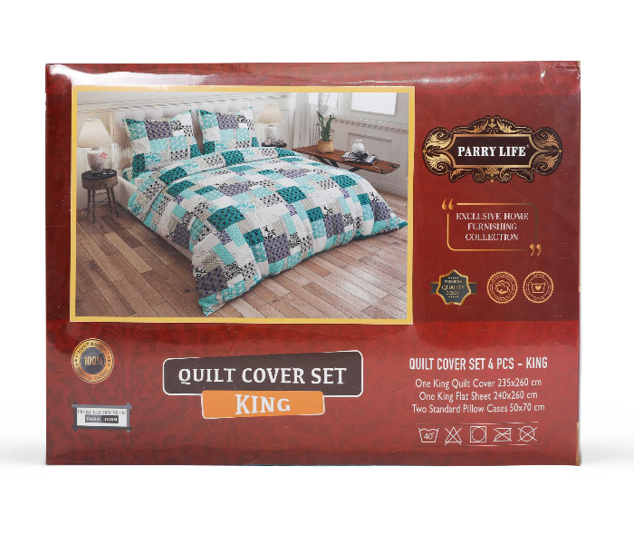 Parry Life PLBS7603SL Quilt Cover Set - Silver - Zoom Image