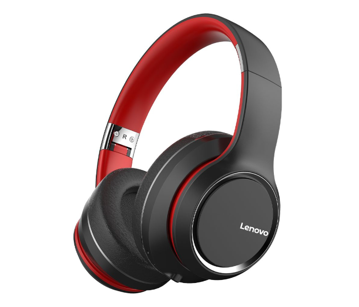 Lenovo HD200  Wireless Bluetooth 5.0 Foldable Noise-cancelling Stereo Over Ear Headphone with 3.5mm Aux Cable for Mobile phones, Tablets, Laptops and PCs -Black - Zoom Image 1