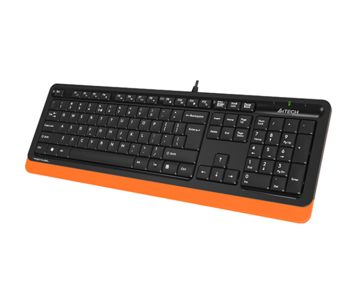 A4TECH FK10 ORANGE Fstyler Sleek Multimedia Comfort Keyboard - Black - Zoom Image 2