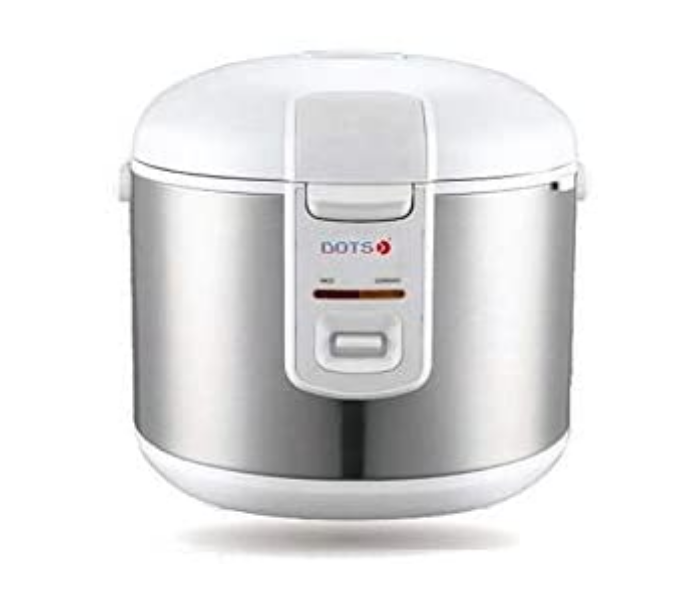 Dots RCD-003S 900W 1.8 Litre Rice Cooker Inner Pot With Double Coating  Micro Pressure Sealed Structure - White and Silver - Zoom Image