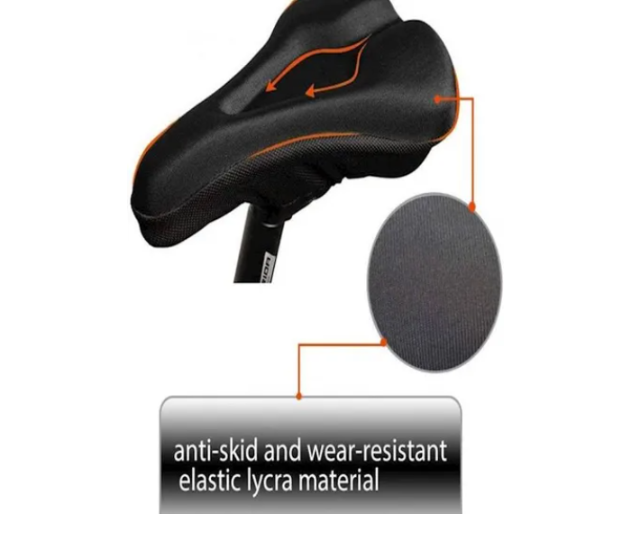 Extra Soft Gel Bike Seat Cover- Black - Zoom Image 2