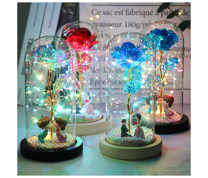 Eternal Rose of the Gold Foil LED with fairy Dome fairy Lights For Functional Gift -White - Zoom Image 3