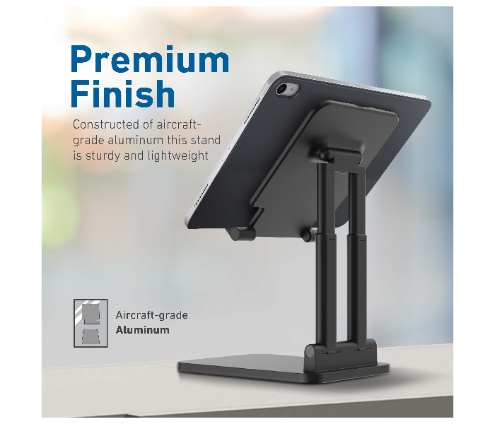 Promate PADVIEW Premium Aluminum Multi-Angle Tablet Stand - Black - Zoom Image 6