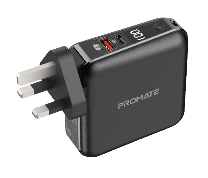 Promate POWERPACK-PD20 2 in 1 Universal 15000mAh Power Bank and Portable Charger - Black - Zoom Image 1