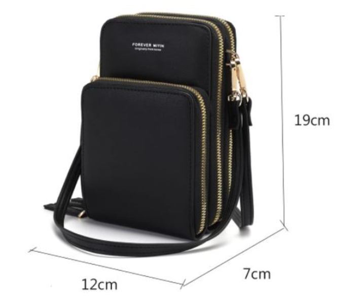 New Women PU Leather Shoulder Crossbody bag- Black - Zoom Image 6