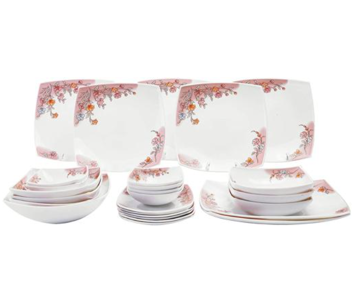 Royalford RF9756 27Pcs Opal Hard square Dinner set - White - Zoom Image 2