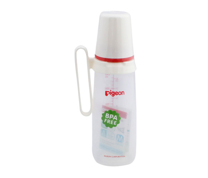 Pigeon 240ml Plastic Feeding Bottle with Handle - Yellow - Zoom Image