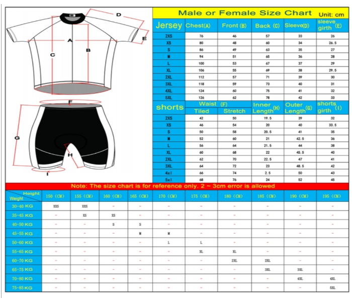 LUCKY BAG MYSTERY ITEM - Cycling Jersey 2 Pcs Triple Extra Large Set Jersey Top and Shorts Random Designs  - Zoom Image 4