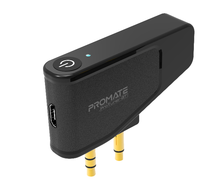 Promate PROTUNER-BT Multi-Functional Wireless Airplane Bluetooth Adapter - Black - Zoom Image 2