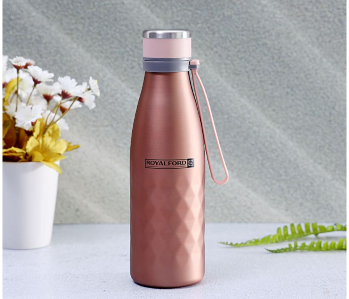 Royalford RF9670 550ml Stainless Steel Sports Water Bottle- Tan - Zoom Image 1