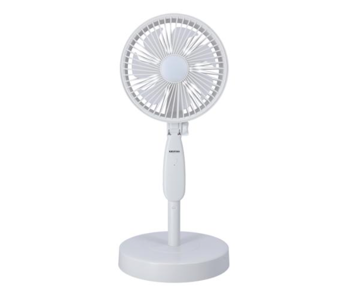 Krypton KNF6266 USB Rechargeable 3 Speed Stand Fan- White - Zoom Image 1