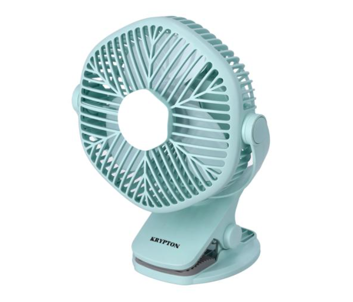 Krypton KNF5405 Rechargeable Mini Fan with Led Light- Light Blue - Zoom Image 4