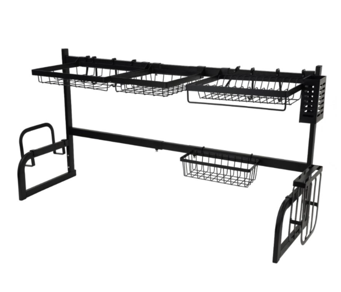 Royalford RF10023 8in1 Over Sink Draining Rack- Black - Zoom Image 1