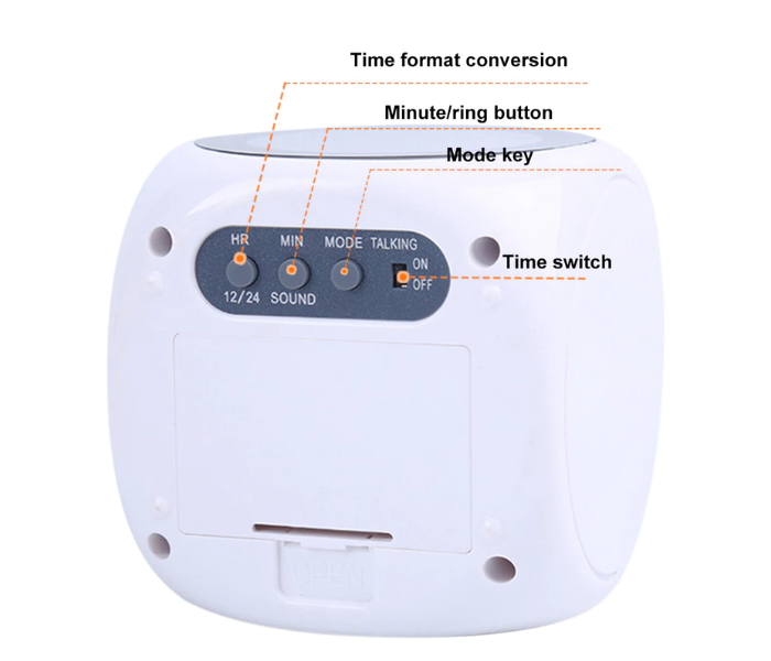 New Creative LCD Snooze Clock LED Projector Home Clock - Zoom Image 2