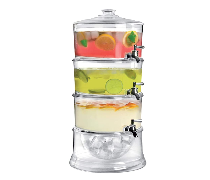 Acrylic Three Layer Beverage Dispenser - Clear - Zoom Image