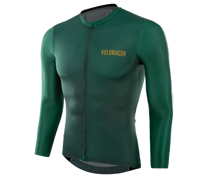 Veloracer Velo Pro Long Sleeve Jersey XL- Green - Zoom Image 2