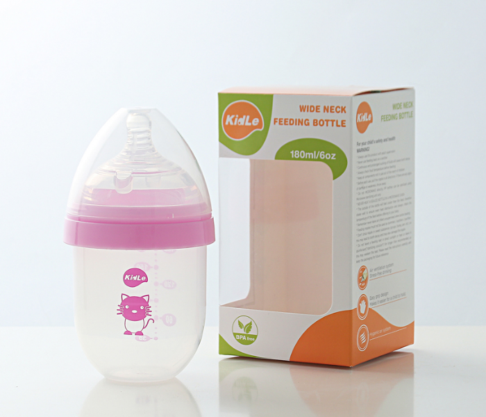 Kidle CJM0001 180ml Super Wide Mouth Feeding Bottle - Pink - Zoom Image 2