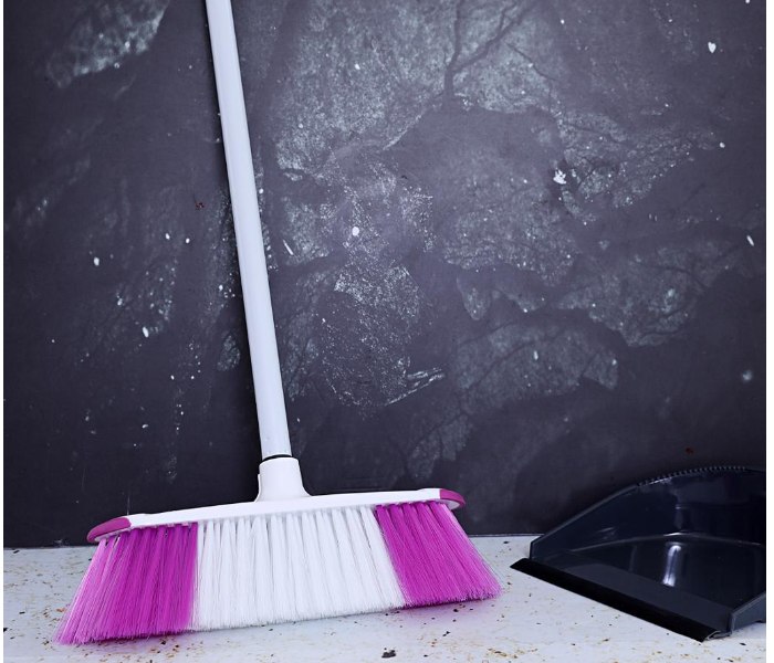 Royalford RF4884 Broom with Handle - White & Purple - Zoom Image 2