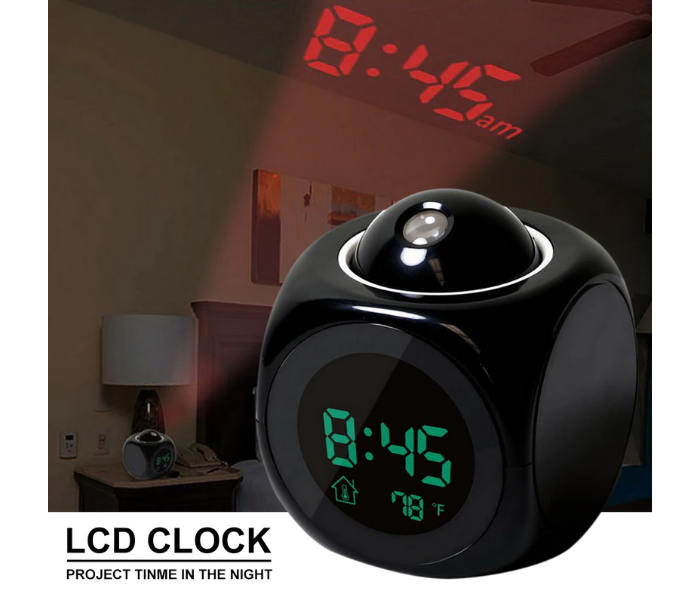 New Creative LCD Snooze Clock LED Projector Home Clock - Zoom Image 3