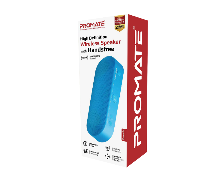 Promate CAPSULE 6W Bluetooth Speaker with Mic - Blue - Zoom Image 5