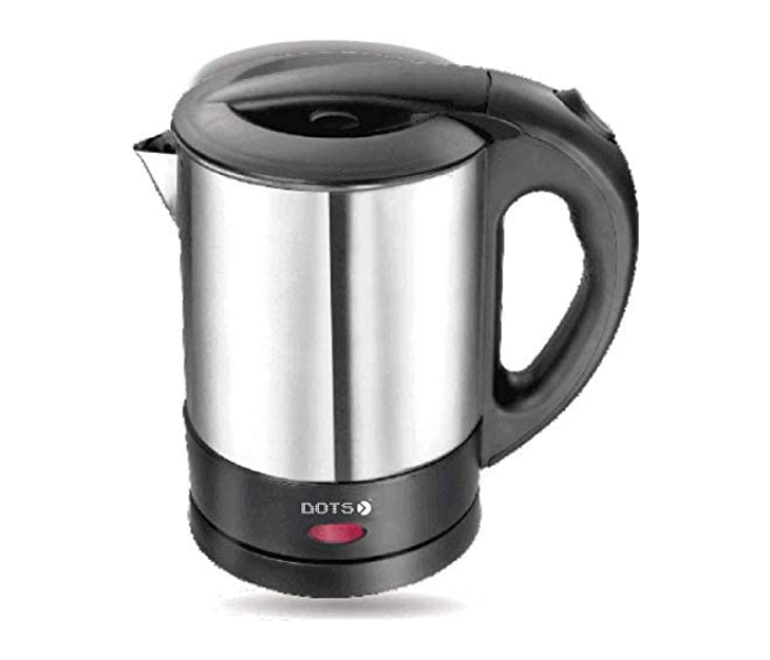 Dots KDS-P07 1.0 Liter 1500W Cordless Stainless Steel Electric Kettle - Black and Silver - Zoom Image