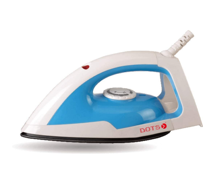 Dots NID-635 1200W Steam Iron with High Quality Non Stick Sole Plate - White and Blue - Zoom Image