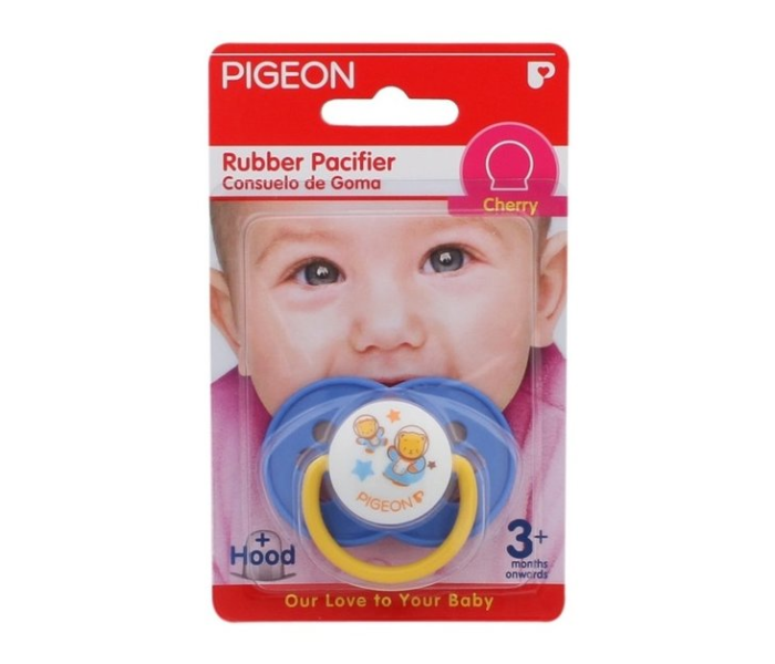 Pigeon Rubber Pacifier Cherry - Blue - Zoom Image