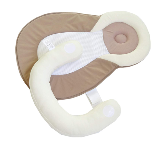 Ultra-Soft Breathable Newborn Portable Nursing Baby Lounger - Beige - Zoom Image 2