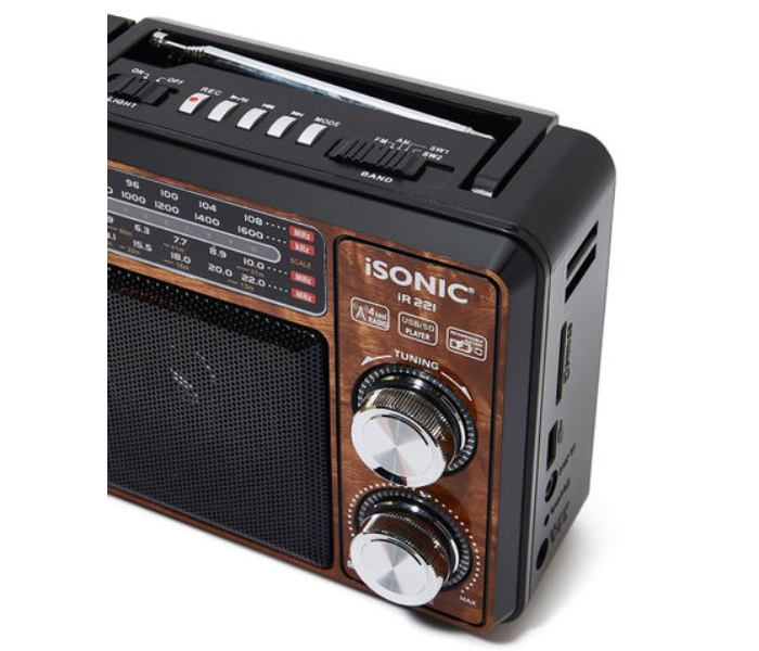 iSonic IR 221 Rechargeable Radio with Mp3 Player - Black - Zoom Image 5