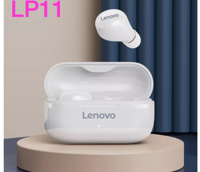 Lenovo LP11 TWS Earphones Wireless bluetooth V5.0 Headphones Stereo Noise Reduction 300mAh In-Ear Sports Earbuds with Charging Case - White - Zoom Image 2