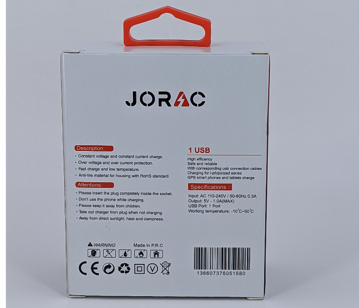 Jorac UW20 3 Pin Power Adaptor - White - Zoom Image 3