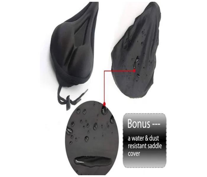 Extra Soft Gel Bike Seat Cover- Black - Zoom Image 4