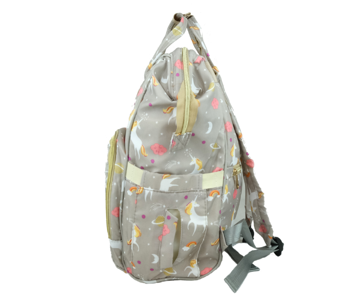 KidLe 8806 Unicorn Printed Multifunctional Large Capacity Mother And Baby Bag - Grey - Zoom Image 2