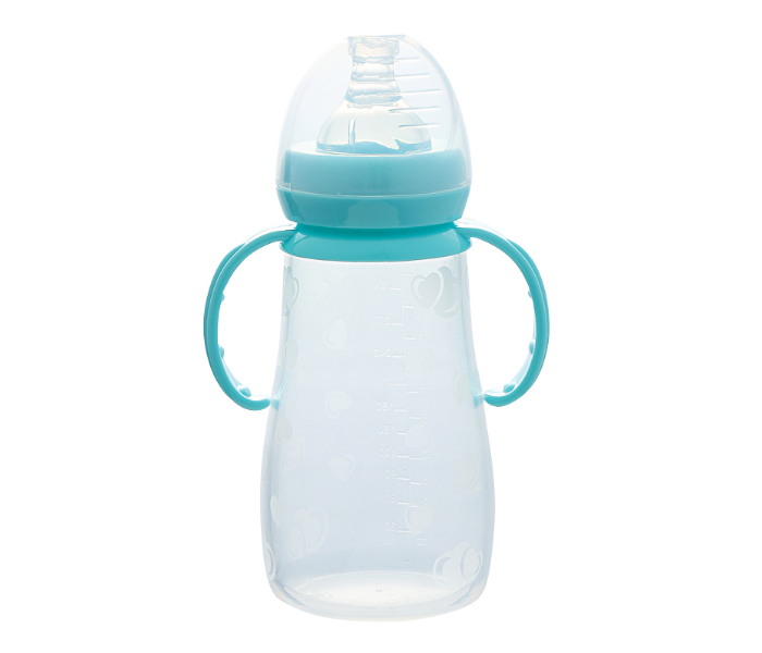 Kidle CJM0017 330ml Wide Mouth Silicone Feeding Bottle - Light Blue - Zoom Image