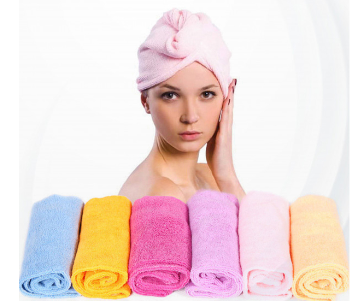 Microfiber Hair Drying Lady Bath Soft Towel Cap - Zoom Image 4