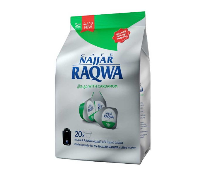 Najjar Raqwa Pack of 20 Coffee Capsules with Cardomom - Zoom Image