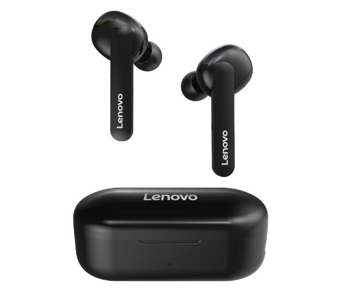 Lenovo HT28 Bluetooth 5.0 Hands-Free True Wireless Stereo In-Ear Earphones with Deep Bass and Noise cancellation For Calling and Listening Music -Black - Zoom Image 1