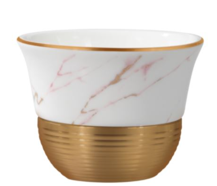 Royalford RF9638 80ml Porcelain Cawa Cup - White and Gold - Zoom Image