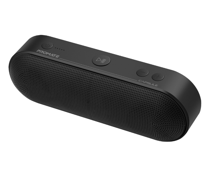 Promate CAPSULE 6W Bluetooth Speaker with Mic - Black - Zoom Image 1